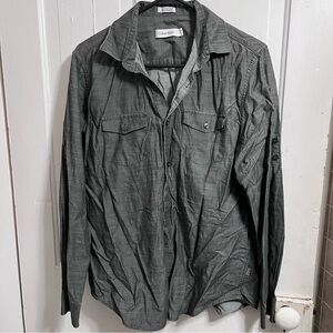 Calvin Klein Men's Charcoal Button Down Shirt